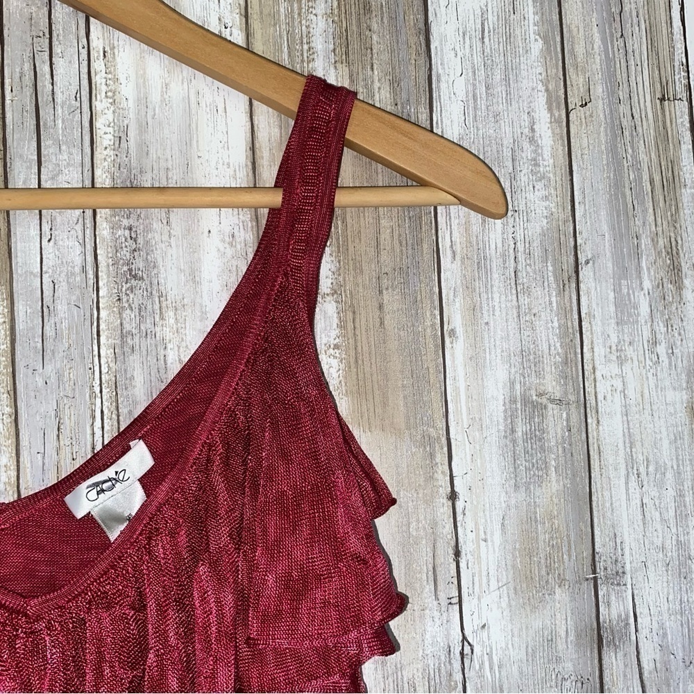 NWT Cache Red Ruffle Y2K Tank - Picture 2 of 3